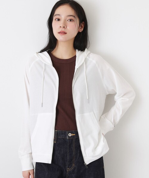 セール】【ユニセックス/洗える】ドライタッチコットンジップパーカー