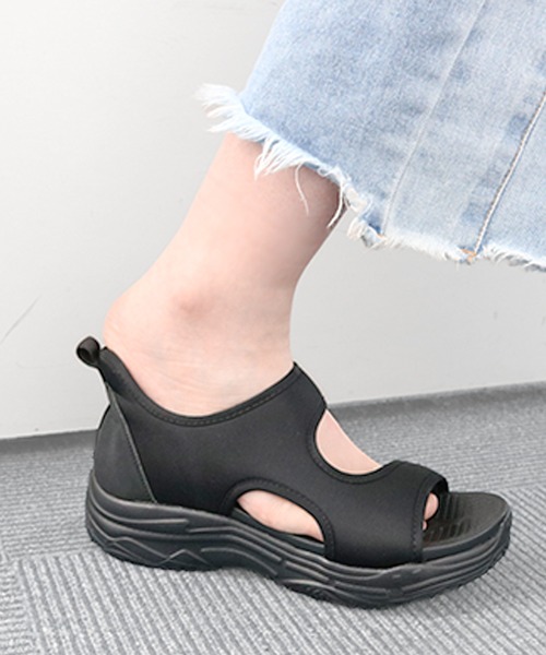 moz(モズ)の「【MOZ LAGOM】モズ ハンズフリー 軽量 5cm厚底 スポーツサンダル(サンダル・レディース・ブラック/ブラウン・LL/M/L)」の13枚目の写真