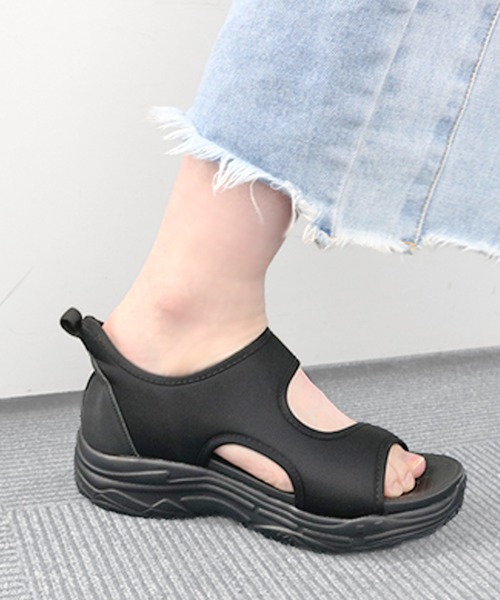 moz(モズ)の「【MOZ LAGOM】モズ ハンズフリー 軽量 5cm厚底 スポーツサンダル(サンダル・レディース・ブラック/ブラウン・LL/M/L)」の14枚目の写真