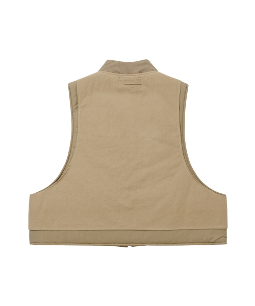 AJOBYAJO（アジョバイアジョ）の「Layered Padded Zip Up Vest [BEIGE]（ベスト・メンズ・その他・FREE）」の3枚目の写真