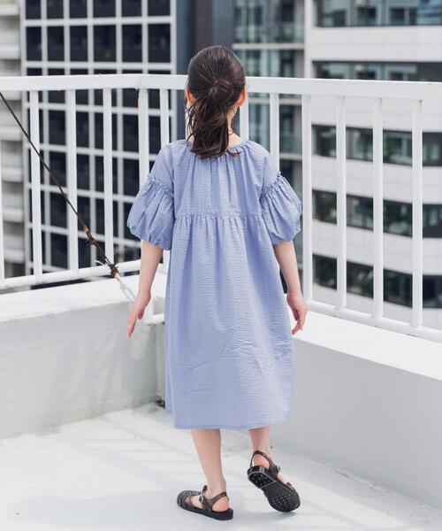 URBAN RESEARCH DOORS(アーバンリサーチドアーズ)の「サッカー2WAYワンピース(KIDS)(ワンピース・キッズ・ライトブルー/ブラック・105/135/120)」の8枚目の写真