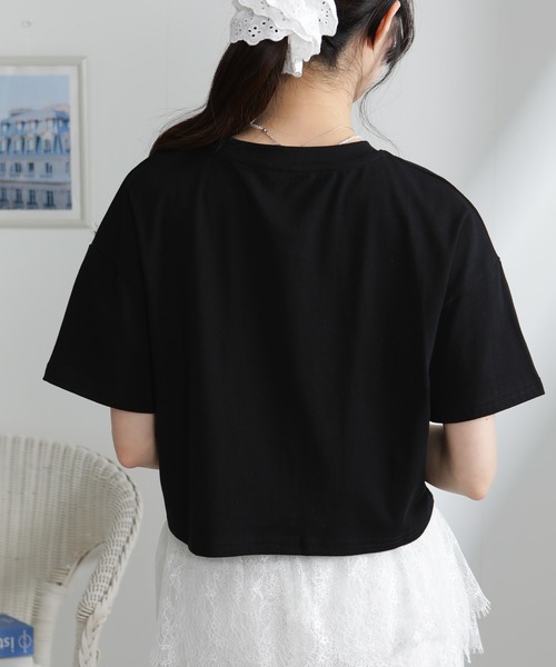pumpkin port(パンプキンポート)の「NEW YORK ロゴプリント ショート丈半袖Tシャツ(Tシャツ/カットソー・レディース・ブラック/ホワイト・M)」の17枚目の写真