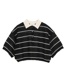CLANE(�N���l)��CLANE/�N���l/SPONGY SHEER POLO KNIT(�|���V���c)