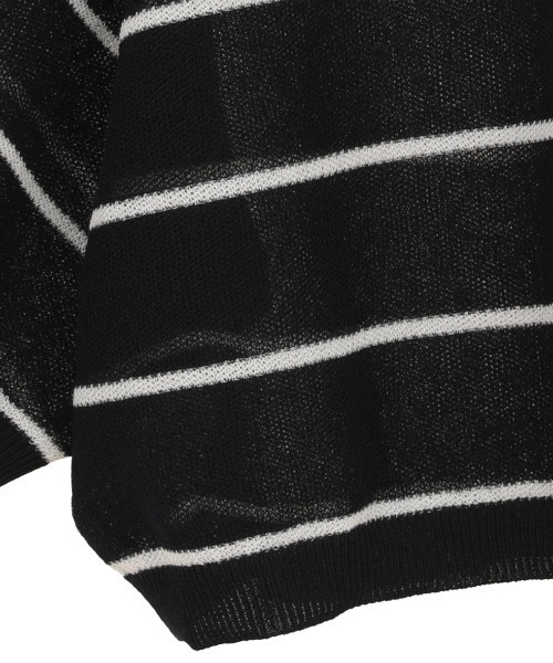 CLANE(クラネ)の「CLANE/クラネ/SPONGY SHEER POLO KNIT(ポロシャツ・レディース・ブルー/アイボリー/ネイビー・1)」の13枚目の写真