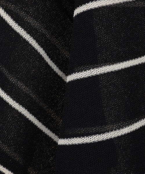 CLANE(クラネ)の「CLANE/クラネ/SPONGY SHEER POLO KNIT(ポロシャツ・レディース・ブルー/アイボリー/ネイビー・1)」の15枚目の写真