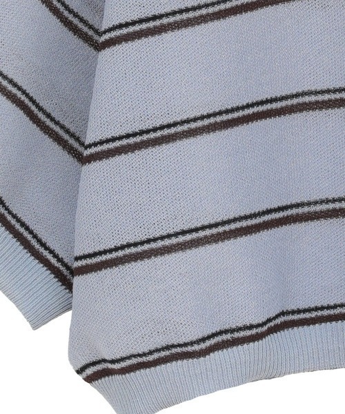 CLANE(クラネ)の「CLANE/クラネ/SPONGY SHEER POLO KNIT(ポロシャツ・レディース・ブルー/アイボリー/ネイビー・1)」の19枚目の写真
