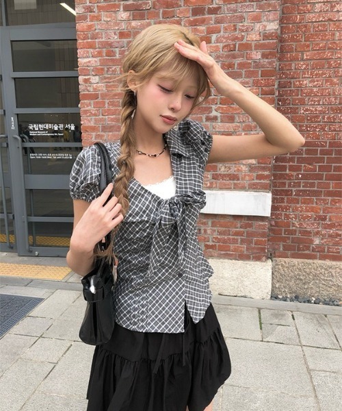 Ribon V-nek половина рукава футболка-рубашка 'V-neck PAF'