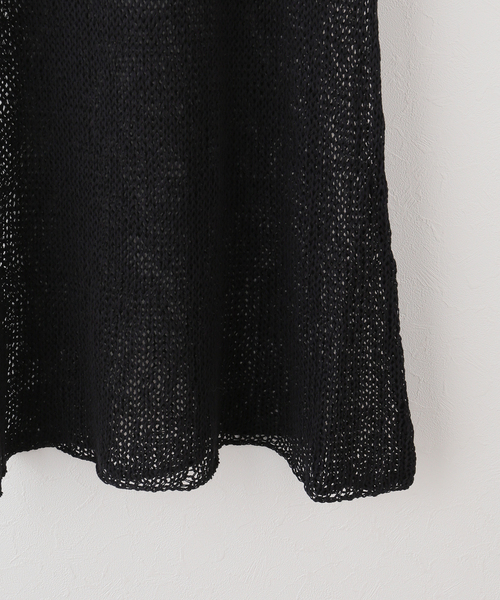 JOURNAL STANDARD（ジャーナルスタンダード）の「【NOMARHYTHM TEXTILE】MESH KNIT SLIP DRESS（ワンピース・レディース・ブラック・SMALL）」の4枚目の写真