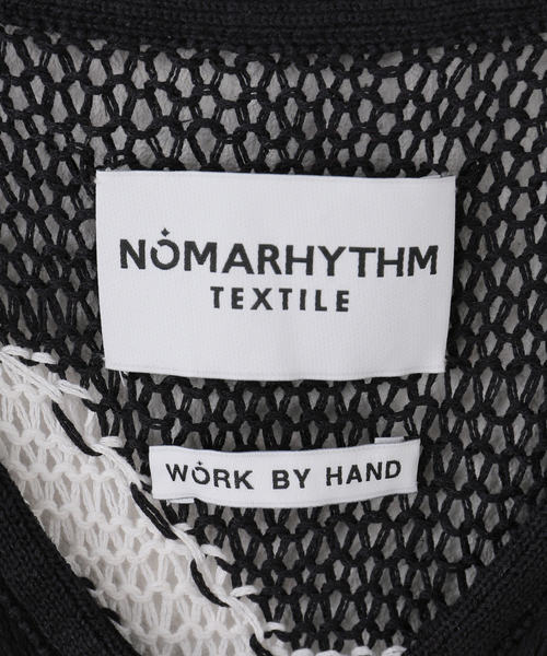 JOURNAL STANDARD（ジャーナルスタンダード）の「【NOMARHYTHM TEXTILE】MESH KNIT SLIP DRESS（ワンピース・レディース・ブラック・SMALL）」の6枚目の写真
