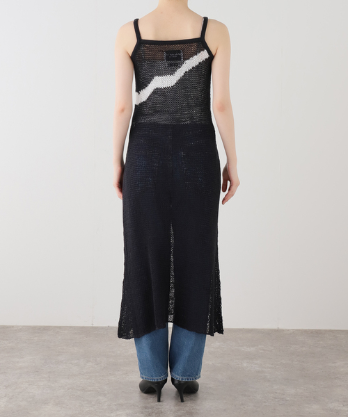 JOURNAL STANDARD（ジャーナルスタンダード）の「【NOMARHYTHM TEXTILE】MESH KNIT SLIP DRESS（ワンピース・レディース・ブラック・SMALL）」の11枚目の写真