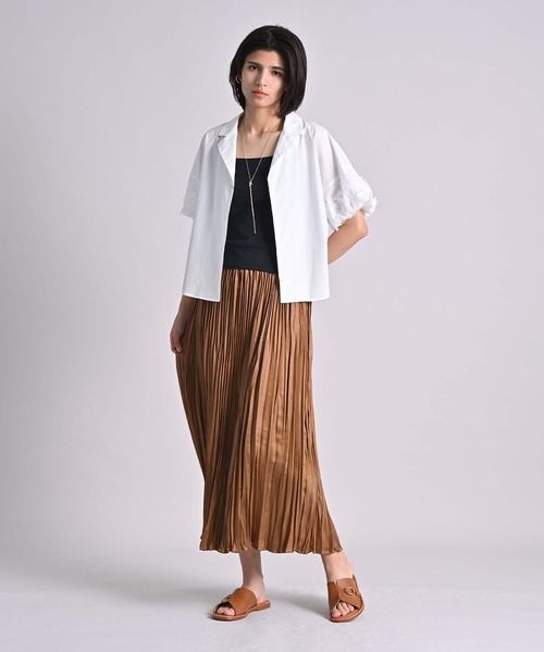 RAW FUDGE（ローファッジ）の「バルーンレース袖シャツ羽織（シャツ/ブラウス・レディース・ブラック/オフホワイト・M）」の5枚目の写真