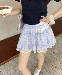 ドット柄ミニスカート