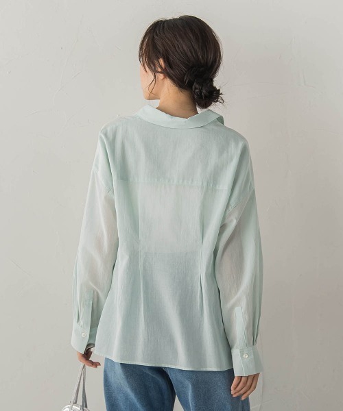 Droite lautreamont（ドロワットロートレアモン）の「ウエストシェイプブラウス（シャツ/ブラウス・レディース・グリーン/ピンク/オフホワイト・M）」の21枚目の写真