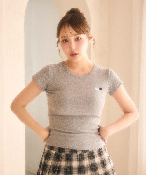 miune(ミューヌ)の「コンパクトT(Tシャツ/カットソー・レディース・グレー/ネイビー・FREE)」の16枚目の写真