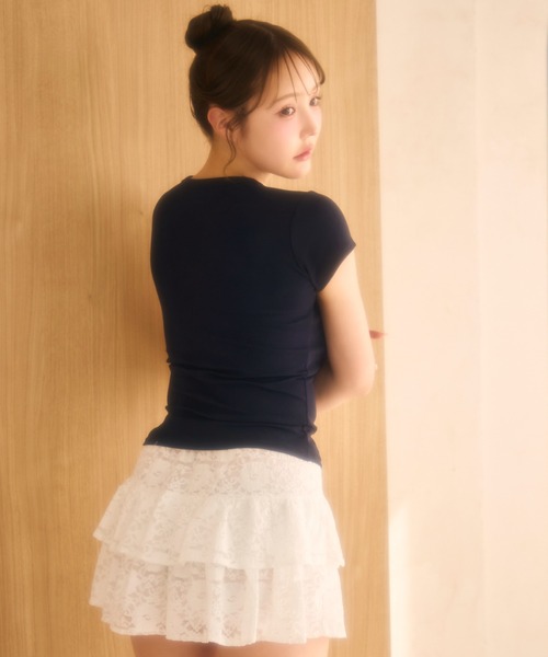 miune(ミューヌ)の「コンパクトT(Tシャツ/カットソー・レディース・グレー/ネイビー・FREE)」の10枚目の写真