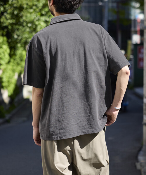 FREAK'S STORE（フリークスストア）の「HEAVY WEIGHT/ヘビーウェイト ピグメント ショートスリーブ ポロシャツ/Tシャツ/10.5オンス（ポロシャツ・メンズ・ブラウン/チャコールグレー/オリーブ/ピンク・LARGE/MEDIUM/SMALL）」の5枚目の写真