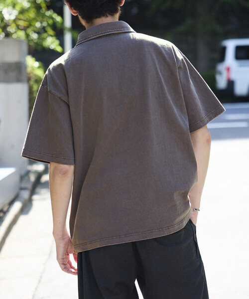 FREAK'S STORE（フリークスストア）の「HEAVY WEIGHT/ヘビーウェイト ピグメント ショートスリーブ ポロシャツ/Tシャツ/10.5オンス（ポロシャツ・メンズ・ブラウン/チャコールグレー/オリーブ/ピンク・LARGE/MEDIUM/SMALL）」の8枚目の写真