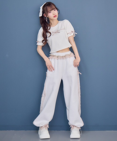 ROJITA（ロジータ）の「サイドレースデザインスウェットパンツ（スウェットパンツ・レディース・ピンク/ホワイト/ブラック・FREE）」の22枚目の写真