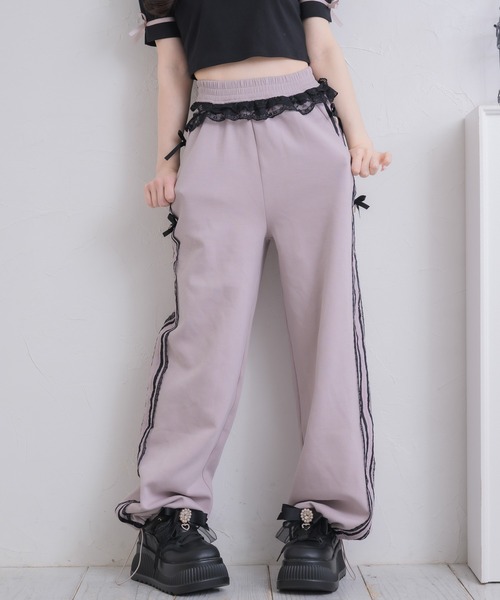 ROJITA（ロジータ）の「サイドレースデザインスウェットパンツ（スウェットパンツ・レディース・ピンク/ホワイト/ブラック・FREE）」の11枚目の写真