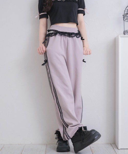 ROJITA（ロジータ）の「サイドレースデザインスウェットパンツ（スウェットパンツ・レディース・ピンク/ホワイト/ブラック・FREE）」の12枚目の写真