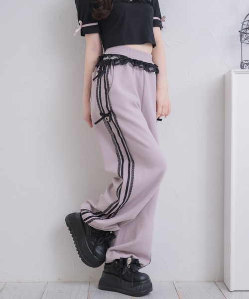 ROJITA（ロジータ）の「サイドレースデザインスウェットパンツ（スウェットパンツ・レディース・ピンク/ホワイト/ブラック・FREE）」の13枚目の写真