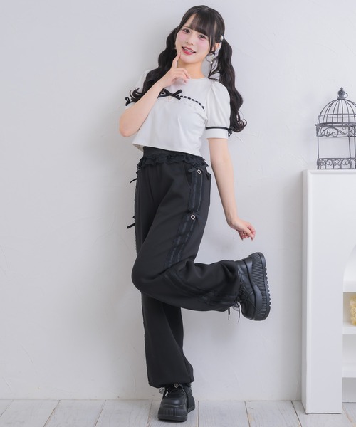 ROJITA（ロジータ）の「サイドレースデザインスウェットパンツ（スウェットパンツ・レディース・ピンク/ホワイト/ブラック・FREE）」の15枚目の写真