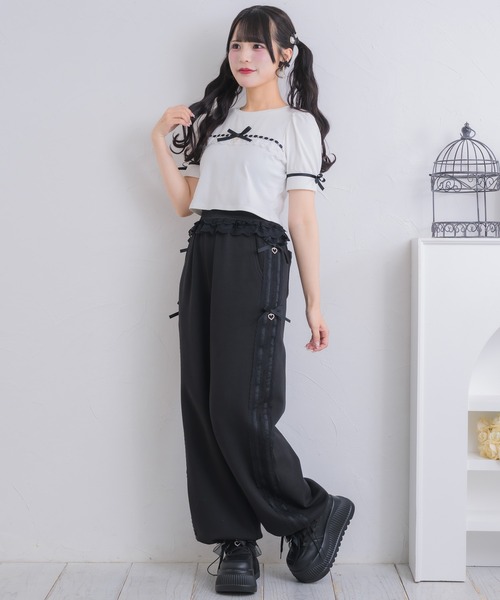 ROJITA（ロジータ）の「サイドレースデザインスウェットパンツ（スウェットパンツ・レディース・ピンク/ホワイト/ブラック・FREE）」の17枚目の写真