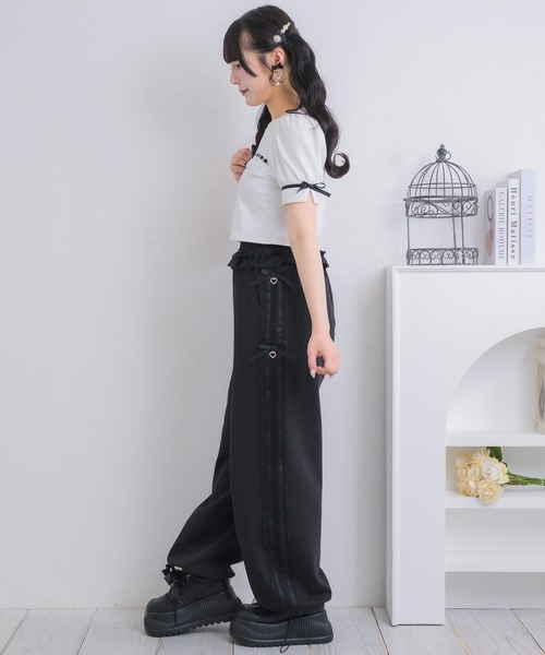 ROJITA（ロジータ）の「サイドレースデザインスウェットパンツ（スウェットパンツ・レディース・ピンク/ホワイト/ブラック・FREE）」の19枚目の写真