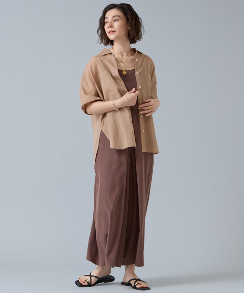 Liesse（リエス）の「コットンオーガンジーシアーシャツ（シャツ/ブラウス・レディース・ベージュ/オフホワイト/ブラック・FREE）」の13枚目の写真