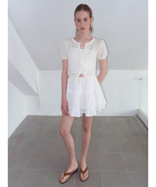ETMON(エトモン)の「Crochet Puff Cardigan, Ivory(カーディガン/ボレロ・レディース・その他・F)」の2枚目の写真