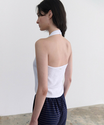ANDNEEDS（アンドニーズ）の「Etta ribbed halter sleeveless (white)（Tシャツ/カットソー）」