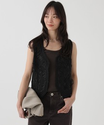 MARILYN MOON ファーベスト Marilyn Moon（マリリンムーン） ファー ベスト belted fake fur vest