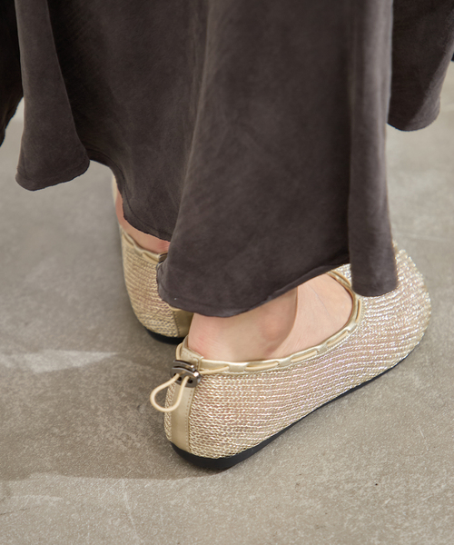 PAES(ペイズ)の「【Paes/ペイズ】 AIR String Flat(その他シューズ・レディース・ブラック/ゴールド・23cm/24cm/25cm)」の8枚目の写真