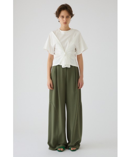 RIM.ARK(リムアーク)の「Refined 2way cut tops リファインド ツーウェイ カット トップス(Tシャツ/カットソー・レディース・ブルー/杢グレー/ホワイト/ブラック・FREE)」の10枚目の写真