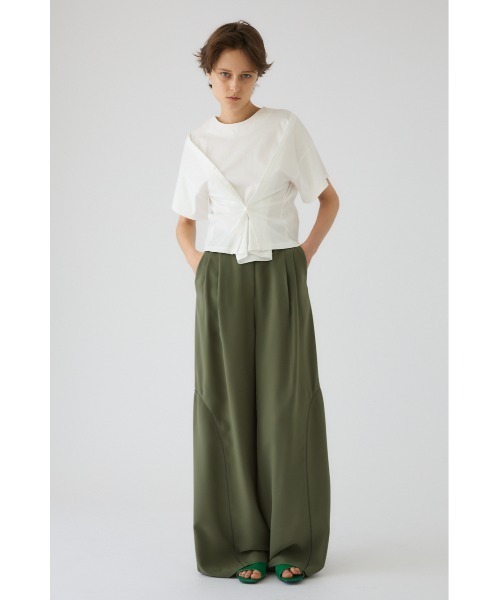 RIM.ARK(リムアーク)の「Refined 2way cut tops リファインド ツーウェイ カット トップス(Tシャツ/カットソー・レディース・ブルー/杢グレー/ホワイト/ブラック・FREE)」の12枚目の写真