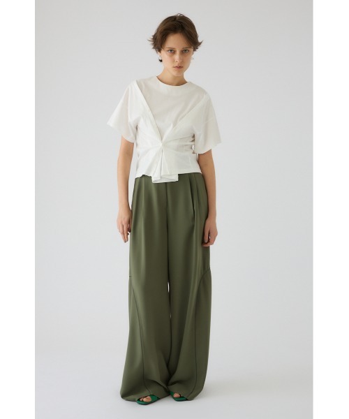 RIM.ARK(リムアーク)の「Refined 2way cut tops リファインド ツーウェイ カット トップス(Tシャツ/カットソー・レディース・ブルー/杢グレー/ホワイト/ブラック・FREE)」の13枚目の写真