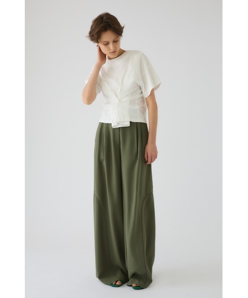 RIM.ARK(リムアーク)の「Refined 2way cut tops リファインド ツーウェイ カット トップス(Tシャツ/カットソー・レディース・ブルー/杢グレー/ホワイト/ブラック・FREE)」の14枚目の写真