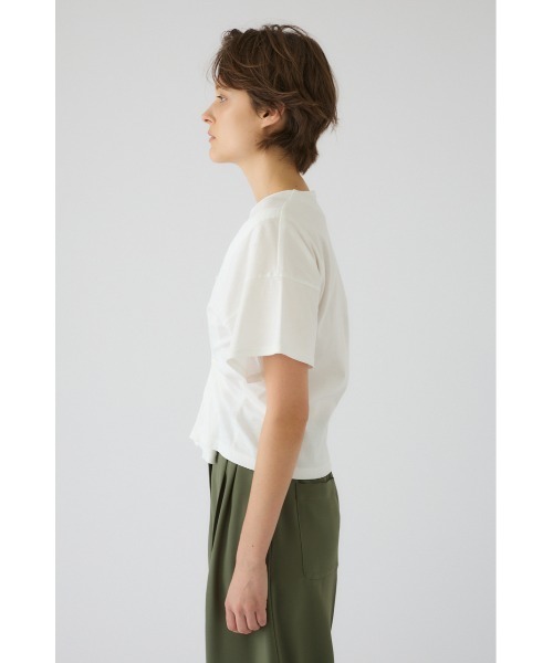 RIM.ARK(リムアーク)の「Refined 2way cut tops リファインド ツーウェイ カット トップス(Tシャツ/カットソー・レディース・ブルー/杢グレー/ホワイト/ブラック・FREE)」の17枚目の写真