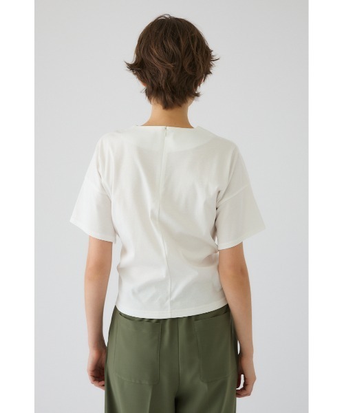 RIM.ARK(リムアーク)の「Refined 2way cut tops リファインド ツーウェイ カット トップス(Tシャツ/カットソー・レディース・ブルー/杢グレー/ホワイト/ブラック・FREE)」の18枚目の写真