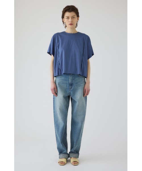 RIM.ARK(リムアーク)の「Refined 2way cut tops リファインド ツーウェイ カット トップス(Tシャツ/カットソー・レディース・ブルー/杢グレー/ホワイト/ブラック・FREE)」の21枚目の写真
