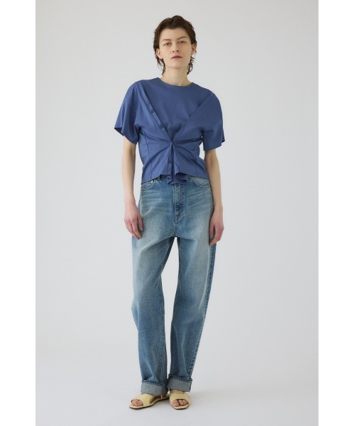 RIM.ARK(リムアーク)の「Refined 2way cut tops リファインド ツーウェイ カット トップス(Tシャツ/カットソー・レディース・ブルー/杢グレー/ホワイト/ブラック・FREE)」の22枚目の写真