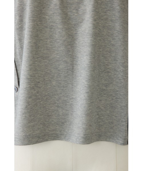 RIM.ARK(リムアーク)の「Refined 2way cut tops リファインド ツーウェイ カット トップス(Tシャツ/カットソー・レディース・ブルー/杢グレー/ホワイト/ブラック・FREE)」の7枚目の写真