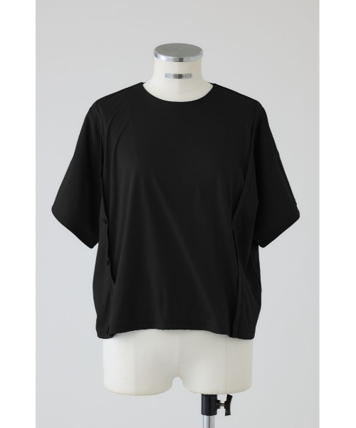 RIM.ARK(リムアーク)の「Refined 2way cut tops リファインド ツーウェイ カット トップス(Tシャツ/カットソー・レディース・ブルー/杢グレー/ホワイト/ブラック・FREE)」の5枚目の写真