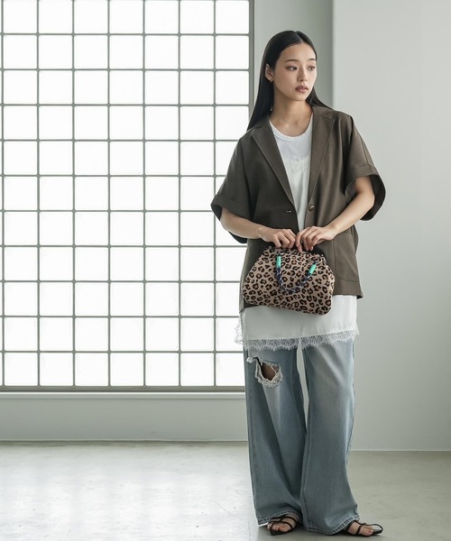 mili an deni(ミリアンデニ)の「カラフルロープニットハンドバッグ(ハンドバッグ・レディース・オフホワイト/ブラウン/パープル・F)」の12枚目の写真