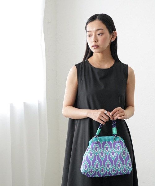 mili an deni(ミリアンデニ)の「カラフルロープニットハンドバッグ(ハンドバッグ・レディース・オフホワイト/ブラウン/パープル・F)」の15枚目の写真