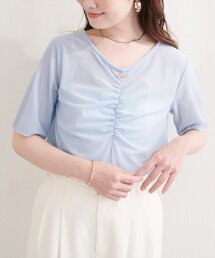 natural couture | シアーベロアギャザーT(Tシャツ/カットソー)