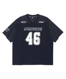 BUNKERBUSTER（バンカーバスター）の「メッシュラグビージャージVネック半袖TシャツMQ2TU259_BLACK（Tシャツ/カットソー）」