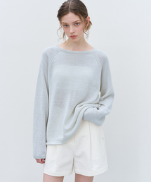 Loose-fit paper knit [KNSS08KN02]_Sky blue