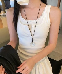 レースヘンリーネックタンクトップ
