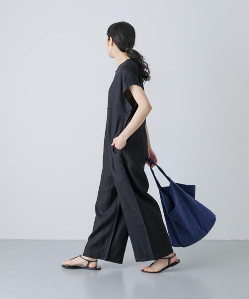 かぐれ（カグレ）の「『2サイズ展開』リネンオールインワン（その他パンツ・レディース・チャコールグレー/ブラック・0/1）」の16枚目の写真
